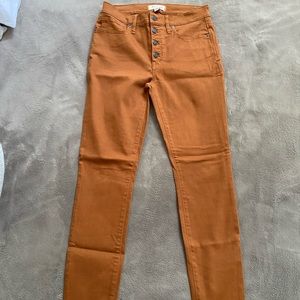 Madewell high rise skinny jeans - cognac